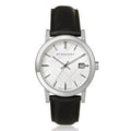  Shop Authentic Burberry The City White Dial Black Leather Strap Watch for Men - BU9008 - Luxxuri