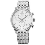  Shop Authentic Tissot T Classic Tradition Chronograph White Dial Silver Steel Strap Watch For Men - T063.617.11.037.00 - Luxxuri