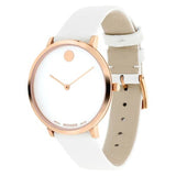  Shop Authentic Movado Museum 70th Anniversary Special Edition White Dial White Leather Strap Watch For Women - 0607139 - Luxxuri