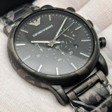  Shop Authentic Emporio Armani Luigi Chronograph Black Dial Black Steep Strap Watch For Men - AR11045 - Luxxuri
