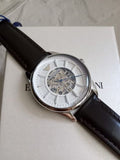  Shop Authentic Emporio Armani Meccanico White Dial Brown Leather Strap Watch For Men - AR1946 - Luxxuri