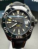  Shop Authentic Tag Heuer Aquaracer Calibre 5 Automatic Black Dial Black Nylon Strap Watch for Men - WAY218A.FC6362 - Luxxuri