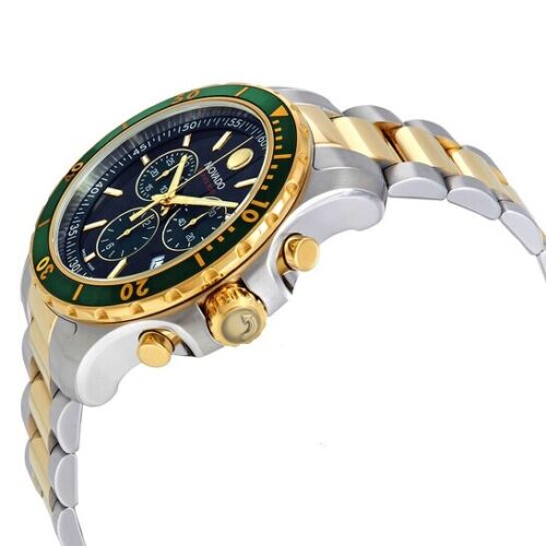  Shop Authentic Movado Series 800 Chronograph Green Dial Two Tone Steel Strap Watch For Men - 2600148 - Luxxuri