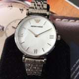  Shop Authentic Emporio Armani T Bar Mother of Pearl Dial Steel Strap Watch For Women - AR1682 - Luxxuri