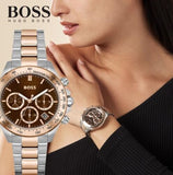  Shop Authentic Hugo Boss Novia Brown Dial Two Tone Steel Strap Watch for Women - 1502617 - Luxxuri