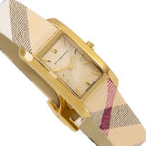  Shop Authentic Burberry Nova Gold Tone Square Dial Leather Strap Watch for Women - BU1582 - Luxxuri