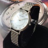  Shop Authentic Emporio Armani Kappa Mother of Pearl Dial Silver Mesh Bracelet Watch For Women - AR2511 - Luxxuri