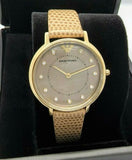  Shop Authentic Emporio Armani Kappa Quartz Mother of Pearl Taupe Dial Brown Leather Strap Watch For Men - AR11151 - Luxxuri