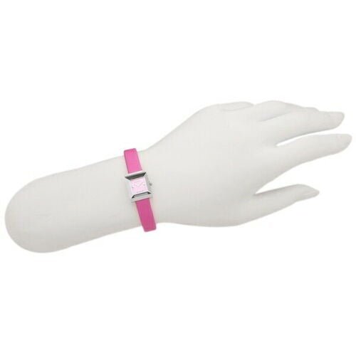  Shop Authentic Gucci G-Frame Square Fuchsia Mother of Pearl Dial Fuchsia Leather Strap Watch For Women - YA128533 - Luxxuri