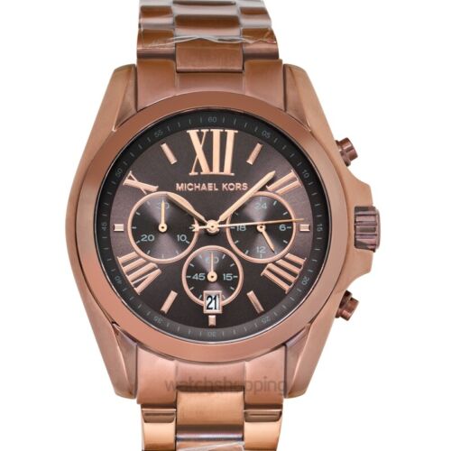  Shop Authentic Michael Kors Bradshaw Chronograph Brown Dial Brown Steel Strap Watch For Women - MK6247 - Luxxuri