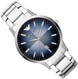  Shop Authentic Emporio Armani Renato Blue Dial Silver Steel Strap Watch For Men - AR2472 - Luxxuri