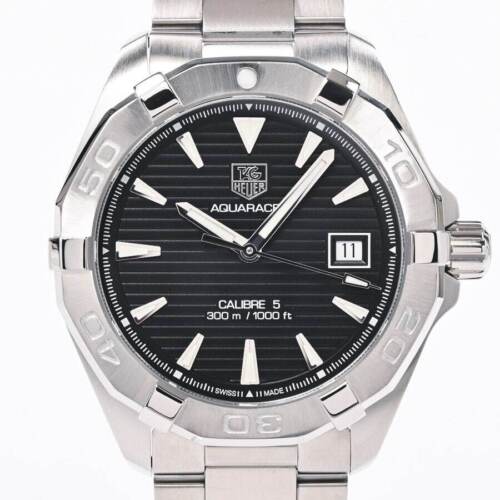 Shop Authentic Tag Heuer Aquaracer Automatic Black Dial Silver Steel Strap Watch for Men - WAY2110.BA0928 - Luxxuri