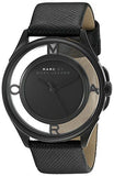  Shop Authentic Marc Jacobs Tether Transparent Black Dial Black Leather Strap Watch for Women - MBM1379 - Luxxuri