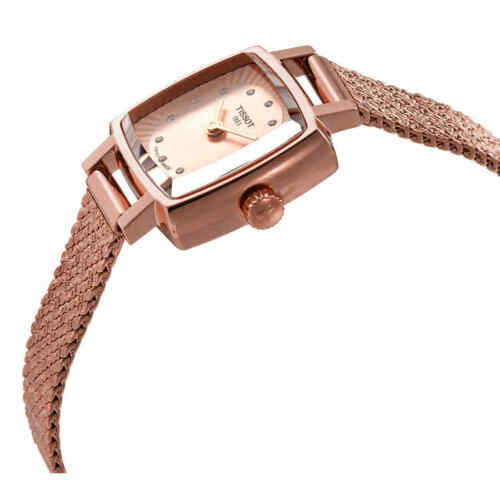  Shop Authentic Tissot Lovely Square Lady Quartz Rose Gold Dial Rose Gold Mesh Bracelet Watch For Women - T058.109.33.456.00 - Luxxuri