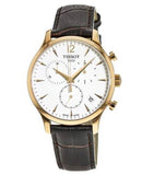  Shop Authentic Tissot T Classic Tradition Chronograph White Dial Brown Leather Strap Watch For Men - T063.617.36.037.00 - Luxxuri