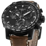  Shop Authentic Tissot Supersport Chrono Black Dial Brown Leather Strap Watch for Men - T125.617.36.051.01 - Luxxuri