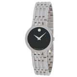  Shop Authentic Movado Veturi Quartz Black Dial Silver Steel Strap Watch for Women - 0606338 - Luxxuri
