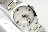  Shop Authentic Gucci GG2570 White Dial Silver Steel Strap Watch For Women - YA142502 - Luxxuri