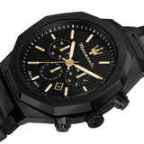  Shop Authentic Maserati Stile Chronograph Black Dial Black Steel Strap Watch For Men - R8873642005 - Luxxuri