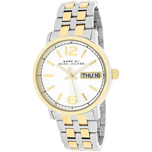  Shop Authentic Marc Jacobs Fergus Silver Dial Two Tone Steel Strap Watch for Women - MBM3426 - Luxxuri