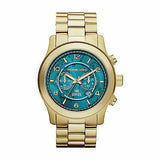  Shop Authentic Michael Kors Runway Hunger Stop100 Series Blue Dial Gold Steel Strap Watch for Women - MK5815 - Luxxuri