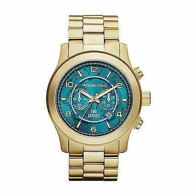  Shop Authentic Michael Kors Runway Stop Hunger Blue Dial Gold Steel Strap Watch for Men - MK8315 - Luxxuri