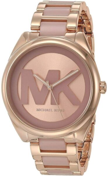  Shop Authentic Michael Kors Janelle Three Hand Rose Gold Dial Two Tone Steel Strap Watch For Women - MK7135 - Luxxuri