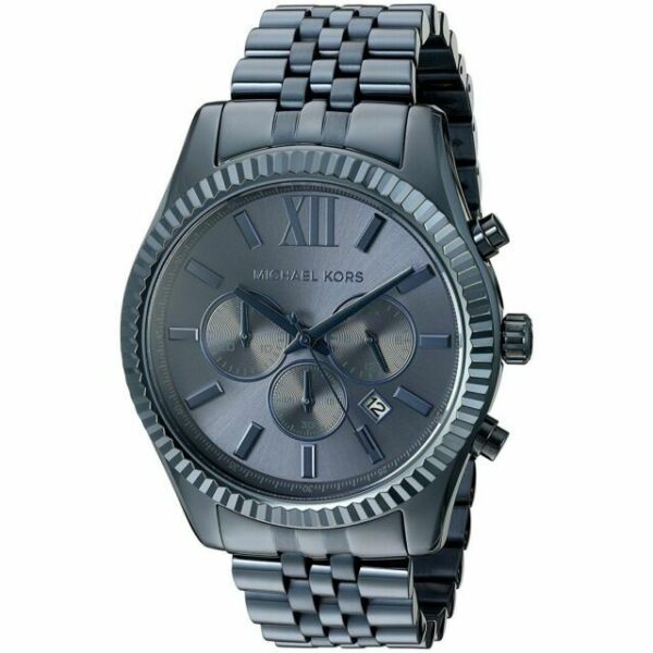 Shop Authentic Michael Kors Lexington Chronograph Blue Dial Blue Steel Strap Watch for Men - MK8480 - Luxxuri