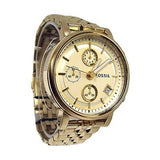  Shop Authentic Fossil Boyfriend Chronograph Gold Dial Gold Steel Strap Watch for Women - ES2197 - Luxxuri