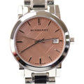 Shop Authentic Burberry The City Pink Dial Silver Steel Strap Watch for Women - BU9124 - Luxxuri