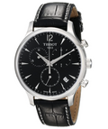  Shop Authentic Tissot Tradition Chronograph Black Dial Black Leather Strap Watch For Men - T0636171605700 - Luxxuri