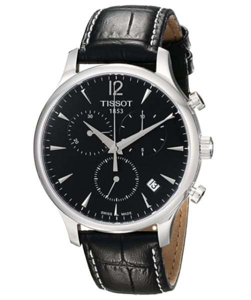  Shop Authentic Tissot Tradition Chronograph Black Dial Black Leather Strap Watch For Men - T0636171605700 - Luxxuri