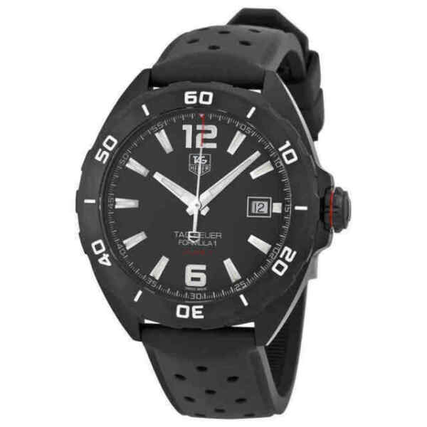  Shop Authentic Tag Heuer Formula 1 Automatic Black Dial Black Rubber Strap Watch for Men - WAZ2115.FT8023 - Luxxuri
