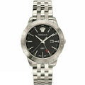  Shop Authentic Versace Univers Analog Black Dial Silver Steel Strap Watch for Men - VEBK00418 - Luxxuri