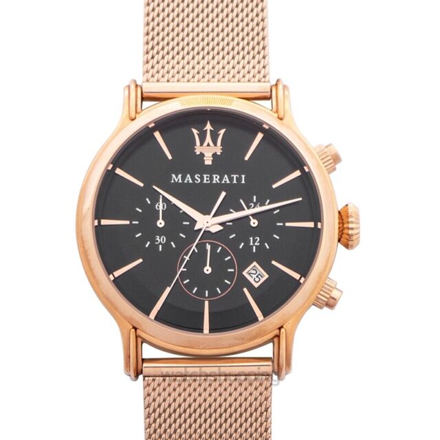  Shop Authentic Maserati Epoca Black Dial Gold Mesh Bracelet Watch For Men - R8873618005 - Luxxuri