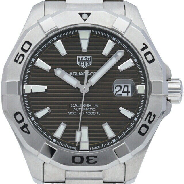  Shop Authentic Tag Heuer Aquaracer Calibre 5 Automatic Sunray Brown Dial Silver Steel Strap Watch for Men - WAY2018.BA0927 - Luxxuri