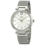  Shop Authentic Guess Soho Silver DIal Stainless Steel Mesh Bracelet Watch For Women - W0638L1 - Luxxuri