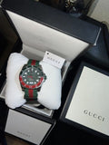 Shop Authentic Gucci Dive Quartz Green Dial Two Tone NATO Strap Watch For Men - YA136339 - Luxxuri