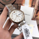  Shop Authentic Emporio Armani Cream Dial Two Tone Steel Strap Watch For Men - AR11034 - Luxxuri