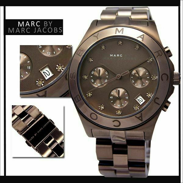  Shop Authentic Marc Jacobs Blade Chronograph Brown Dial Brown Steel Strap Watch for Women - MBM3121 - Luxxuri