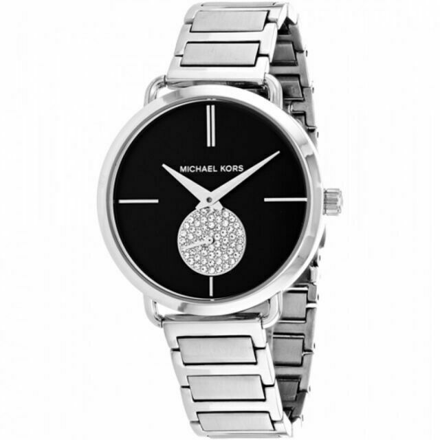  Shop Authentic Michael Kors Portia Black Dial Silver Steel Strap Watch for Women - MK3638 - Luxxuri