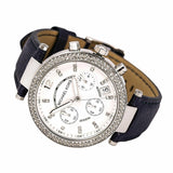  Shop Authentic Michael Kors Parker White Dial Navy Blue Leather Strap Watch for Women - MK2293 - Luxxuri