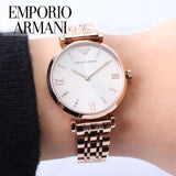  Shop Authentic Emporio Armani T-Bar Gianni Rose Gold Dial Rose Gold Steel Strap Watch For Women - AR11059 - Luxxuri