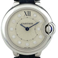  Shop Authentic Cartier Ballon Bleu de Cartier Diamonds Silver Dial Black Leather Strap Watch for Women - W4BB0008 - Luxxuri