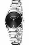  Shop Authentic Calvin Klein Dainty Black Dial Silver Steel Strap Watch for Women - K7L23141 - Luxxuri