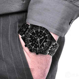  Shop Authentic Emporio Armani Tazio Chronograph Black Dial Black Steel Strap Watch For Men - AR5989 - Luxxuri