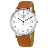  Shop Authentic Tissot T Classic Everytime Large White Dial Brown Leather Strap Watch For Men - T109.610.16.037.00 - Luxxuri