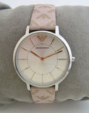  Shop Authentic Emporio Armani Classic White Dial Beige Leather Strap Watch For Women - AR11008 - Luxxuri