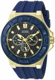  Shop Authentic Guess Force Blue & Rose Gold Dial Blue Silicone Strap Watch For Men - W0674G2 - Luxxuri