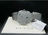  Shop Authentic Gucci Grip Quartz Silver Dial Silver Steel Strap Watch For Women - YA157410 - Luxxuri